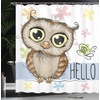 image:imageAmbesonne Nautical Shower Curtain Let The Sea Set You Free Words with Shellfish Turtle and Stingray Cloth Fabric Bathroom Decor Set with Hooks 69 W x 84 L Pearl Silver BlueRose Cadet Blue Brown
