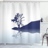 image:imageAmbesonne Nautical Shower Curtain Let The Sea Set You Free Words with Shellfish Turtle and Stingray Cloth Fabric Bathroom Decor Set with Hooks 69 W x 84 L Pearl Silver BluePale Blue Indigo