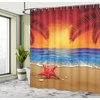 image:imageAmbesonne Nautical Shower Curtain Let The Sea Set You Free Words with Shellfish Turtle and Stingray Cloth Fabric Bathroom Decor Set with Hooks 69 W x 84 L Pearl Silver BlueRed Yellow Blue