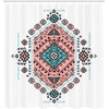 image:imageAmbesonne Nautical Shower Curtain Let The Sea Set You Free Words with Shellfish Turtle and Stingray Cloth Fabric Bathroom Decor Set with Hooks 69 W x 84 L Pearl Silver BlueTeal and Coral Pink
