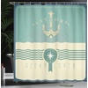 image:imageAmbesonne Nautical Shower Curtain Let The Sea Set You Free Words with Shellfish Turtle and Stingray Cloth Fabric Bathroom Decor Set with Hooks 69 W x 84 L Pearl Silver BlueAlmond Green