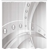 image:imageAmbesonne Nautical Shower Curtain Let The Sea Set You Free Words with Shellfish Turtle and Stingray Cloth Fabric Bathroom Decor Set with Hooks 69 W x 84 L Pearl Silver BlueDimgray Grey White