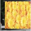 image:imageAmbesonne Nautical Shower Curtain Let The Sea Set You Free Words with Shellfish Turtle and Stingray Cloth Fabric Bathroom Decor Set with Hooks 69 W x 84 L Pearl Silver BlueMarigold Yellow