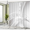 image:imageAmbesonne Nautical Shower Curtain Let The Sea Set You Free Words with Shellfish Turtle and Stingray Cloth Fabric Bathroom Decor Set with Hooks 69 W x 84 L Pearl Silver BlueDimgray Grey White