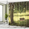 image:imageAmbesonne Nautical Shower Curtain Let The Sea Set You Free Words with Shellfish Turtle and Stingray Cloth Fabric Bathroom Decor Set with Hooks 69 W x 84 L Pearl Silver BlueGreen Brown