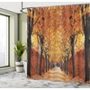 image:imageAmbesonne Octopus Shower Curtain Kraken Roses Leaves Tentacles Vintage Antiqued Sea Life Theme Cloth Fabric Bathroom Decor Set with Hooks 69 W x 75 L Pale Brown PinkYellow Orange Brown