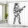 image:imageAmbesonne Octopus Shower Curtain Kraken Roses Leaves Tentacles Vintage Antiqued Sea Life Theme Cloth Fabric Bathroom Decor Set with Hooks 69 W x 75 L Pale Brown PinkWhite and Charcoal