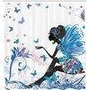 image:imageAmbesonne Octopus Shower Curtain Kraken Roses Leaves Tentacles Vintage Antiqued Sea Life Theme Cloth Fabric Bathroom Decor Set with Hooks 69 W x 75 L Pale Brown PinkCobalt Blue