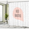image:imageAmbesonne Octopus Shower Curtain Kraken Roses Leaves Tentacles Vintage Antiqued Sea Life Theme Cloth Fabric Bathroom Decor Set with Hooks 69 W x 75 L Pale Brown PinkBlush Black