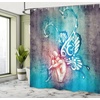 image:imageAmbesonne Octopus Shower Curtain Kraken Roses Leaves Tentacles Vintage Antiqued Sea Life Theme Cloth Fabric Bathroom Decor Set with Hooks 69 W x 75 L Pale Brown PinkBlue and Purple