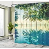 image:imageAmbesonne Octopus Shower Curtain Kraken Roses Leaves Tentacles Vintage Antiqued Sea Life Theme Cloth Fabric Bathroom Decor Set with Hooks 69 W x 75 L Pale Brown PinkBlue Green