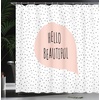 image:imageAmbesonne Octopus Shower Curtain Kraken Roses Leaves Tentacles Vintage Antiqued Sea Life Theme Cloth Fabric Bathroom Decor Set with Hooks 69 W x 75 L Pale Brown PinkBlush Black