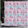 image:imageAmbesonne Octopus Shower Curtain Kraken Roses Leaves Tentacles Vintage Antiqued Sea Life Theme Cloth Fabric Bathroom Decor Set with Hooks 69 W x 75 L Pale Brown PinkViolet Blue Sky Blue