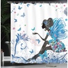image:imageAmbesonne Octopus Shower Curtain Kraken Roses Leaves Tentacles Vintage Antiqued Sea Life Theme Cloth Fabric Bathroom Decor Set with Hooks 69 W x 75 L Pale Brown PinkCobalt Blue
