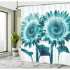 image:imageAmbesonne Turtle Shower Curtain Underwater Corals and Loggerheads Sea Animals on Stripes Nautical Marine Cloth Fabric Bathroom Decor Set with Hooks 69 W x 70 L Salmon and Sea BlueSeafoam Petrol Blue White