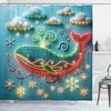 Cream Sea Blue and Vermilion