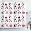 image:imageAmbesonne Christmas Shower Curtain Merry Xmas Theme with Realistic Motifs Print Whale and Clouds Cloth Fabric Bathroom Decor Set with Hooks 69 W x 70 L Cream Sea Blue and VermilionWhite Pink