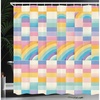 image:imageAmbesonne Funny Shower Curtain Happy Dinosaur Looking at The Mirror After Brushing Its Teeth Cartoon Cloth Fabric Bathroom Decor Set with Hooks 69 W x 70 L Shamrock Green and BlueCeil Blue Pink Orange