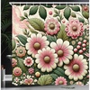 Pink Reseda Green and Ivory