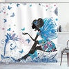 image:imageAmbesonne Octopus Shower Curtain Kraken Roses Leaves Tentacles Vintage Antiqued Sea Life Theme Cloth Fabric Bathroom Decor Set with Hooks 69 W x 75 L Pale Brown PinkCobalt Blue