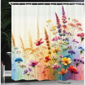 image:imageAmbesonne Funny Shower Curtain Happy Dinosaur Looking at The Mirror After Brushing Its Teeth Cartoon Cloth Fabric Bathroom Decor Set with Hooks 69 W x 70 L Shamrock Green and BlueMustard Blue and Purple