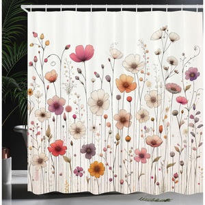 image:imageAmbesonne Funny Shower Curtain Happy Dinosaur Looking at The Mirror After Brushing Its Teeth Cartoon Cloth Fabric Bathroom Decor Set with Hooks 69 W x 70 L Shamrock Green and BluePink Off White and Mauve
