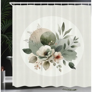 image:imageAmbesonne Monstera Shower Curtain Minimalist Watercolor Floral Arrangement in Delicate Neutral Tones Cloth Fabric Bathroom Decor Set with Hooks 69 W x 70 L Pale Sage Green CoconutPale Sage Green Coconut