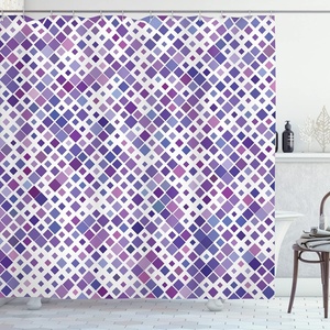 image:imageAmbesonne Nautical Shower Curtain Let The Sea Set You Free Words with Shellfish Turtle and Stingray Cloth Fabric Bathroom Decor Set with Hooks 69 W x 84 L Pearl Silver BlueViolet Purple
