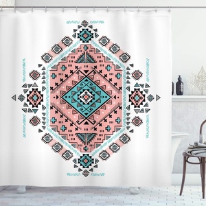 image:imageAmbesonne Nautical Shower Curtain Let The Sea Set You Free Words with Shellfish Turtle and Stingray Cloth Fabric Bathroom Decor Set with Hooks 69 W x 84 L Pearl Silver BlueTeal and Coral Pink