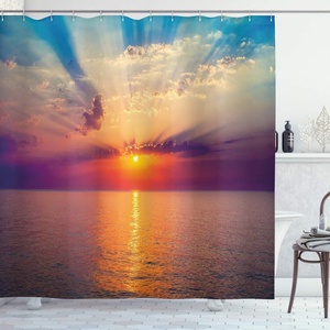 image:imageAmbesonne Nautical Shower Curtain Let The Sea Set You Free Words with Shellfish Turtle and Stingray Cloth Fabric Bathroom Decor Set with Hooks 69 W x 84 L Pearl Silver BlueOrange Purple Blue