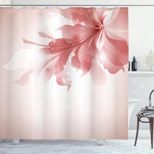 image:imageAmbesonne Octopus Shower Curtain Kraken Roses Leaves Tentacles Vintage Antiqued Sea Life Theme Cloth Fabric Bathroom Decor Set with Hooks 69 W x 75 L Pale Brown PinkDried Rose