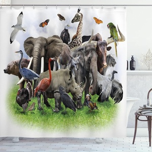 image:imageAmbesonne Octopus Shower Curtain Kraken Roses Leaves Tentacles Vintage Antiqued Sea Life Theme Cloth Fabric Bathroom Decor Set with Hooks 69 W x 75 L Pale Brown PinkMulticolor Off White