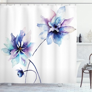 image:imageAmbesonne Turtle Shower Curtain Underwater Corals and Loggerheads Sea Animals on Stripes Nautical Marine Cloth Fabric Bathroom Decor Set with Hooks 69 W x 70 L Salmon and Sea BlueWhite Purple