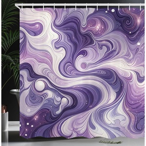 image:imageAmbesonne Turtle Shower Curtain Underwater Corals and Loggerheads Sea Animals on Stripes Nautical Marine Cloth Fabric Bathroom Decor Set with Hooks 69 W x 70 L Salmon and Sea BlueQuartz Pale Mauve and Lilac