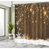 image:imageAmbesonne Christmas Shower Curtain Xmas Crew Cat Dog Bird Mouse and Rabbit Bunny with Santa Hats Grumpy Pets Picture Cloth Fabric Bathroom Decor Set with Hooks 69 W x 70 L Red BrownBrown White