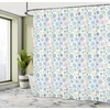 image:imageAmbesonne Christmas Shower Curtain Xmas Crew Cat Dog Bird Mouse and Rabbit Bunny with Santa Hats Grumpy Pets Picture Cloth Fabric Bathroom Decor Set with Hooks 69 W x 70 L Red BrownCream Blue