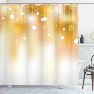 image:imageAmbesonne Christmas Shower Curtain Xmas Crew Cat Dog Bird Mouse and Rabbit Bunny with Santa Hats Grumpy Pets Picture Cloth Fabric Bathroom Decor Set with Hooks 69 W x 70 L Red BrownWhite Brown