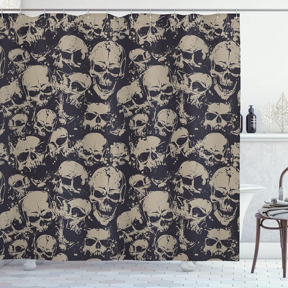 image:imageAmbesonne Grey and Teal Shower Curtain Mandala Ombre Colored Style Geometry Pattern with Flower Lines Display Art Cloth Fabric Bathroom Decor Set with Hooks 69 W x 75 L Teal and GreyWhite Charcoal
