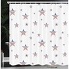 image:imageAmbesonne 4th of July Shower Curtain Scattered Stars with American Flag Motifs Independence Day Theme Cloth Fabric Bathroom Decor Set with Hooks 69 W x 75 L Ruby Navy Blue White