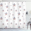 image:imageAmbesonne 4th of July Shower Curtain Scattered Stars with American Flag Motifs Independence Day Theme Cloth Fabric Bathroom Decor Set with Hooks 69 W x 75 L Ruby Navy Blue White