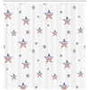 image:imageAmbesonne 4th of July Shower Curtain Scattered Stars with American Flag Motifs Independence Day Theme Cloth Fabric Bathroom Decor Set with Hooks 69 W x 75 L Ruby Navy Blue White