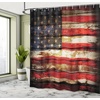 image:imageAmbesonne American Flag Shower Curtain Us Over Old Rusty Tones Weathered Vintage Social Plank Artwork Cloth Fabric Bathroom Decor Set with Hooks 69 W x 84 L Vermilion Violet Blue