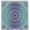 image:imageAmbesonne Grey and Teal Shower Curtain Mandala Ombre Colored Style Geometry Pattern with Flower Lines Display Art Cloth Fabric Bathroom Decor Set with Hooks 69 W x 75 L Teal and GreyNight Blue