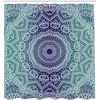 image:imageAmbesonne Grey and Teal Shower Curtain Mandala Ombre Colored Style Geometry Pattern with Flower Lines Display Art Cloth Fabric Bathroom Decor Set with Hooks 69 W x 75 L Teal and GreyNight Blue