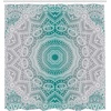 image:imageAmbesonne Grey and Teal Shower Curtain Mandala Ombre Colored Style Geometry Pattern with Flower Lines Display Art Cloth Fabric Bathroom Decor Set with Hooks 69 W x 75 L Teal and GreyTeal and Grey