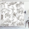 image:imageAmbesonne Grey and Teal Shower Curtain Mandala Ombre Colored Style Geometry Pattern with Flower Lines Display Art Cloth Fabric Bathroom Decor Set with Hooks 69 W x 75 L Teal and GreyDark Brown