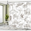 image:imageAmbesonne Grey and Teal Shower Curtain Mandala Ombre Colored Style Geometry Pattern with Flower Lines Display Art Cloth Fabric Bathroom Decor Set with Hooks 69 W x 75 L Teal and GreyDark Brown