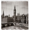 image:imageAmbesonne London Shower Curtain Westminster Big Ben and Bridge Nostalgic Image British Antique Architecture Cloth Fabric Bathroom Decor Set with Hooks 69 W x 70 L Sepia White