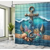 image:imageAmbesonne Nautical Shower Curtain Sailboat Against Crashing Waves in Exotic Seas Flowers Mountains Cloth Fabric Bathroom Decor Set with Hooks 69 W x 75 L Cadet Blue and Dark PinkSea Blue Amber Teal