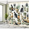 image:imageAmbesonne Nautical Shower Curtain Sailboat Against Crashing Waves in Exotic Seas Flowers Mountains Cloth Fabric Bathroom Decor Set with Hooks 69 W x 75 L Cadet Blue and Dark PinkBlack Ginger Mint Green